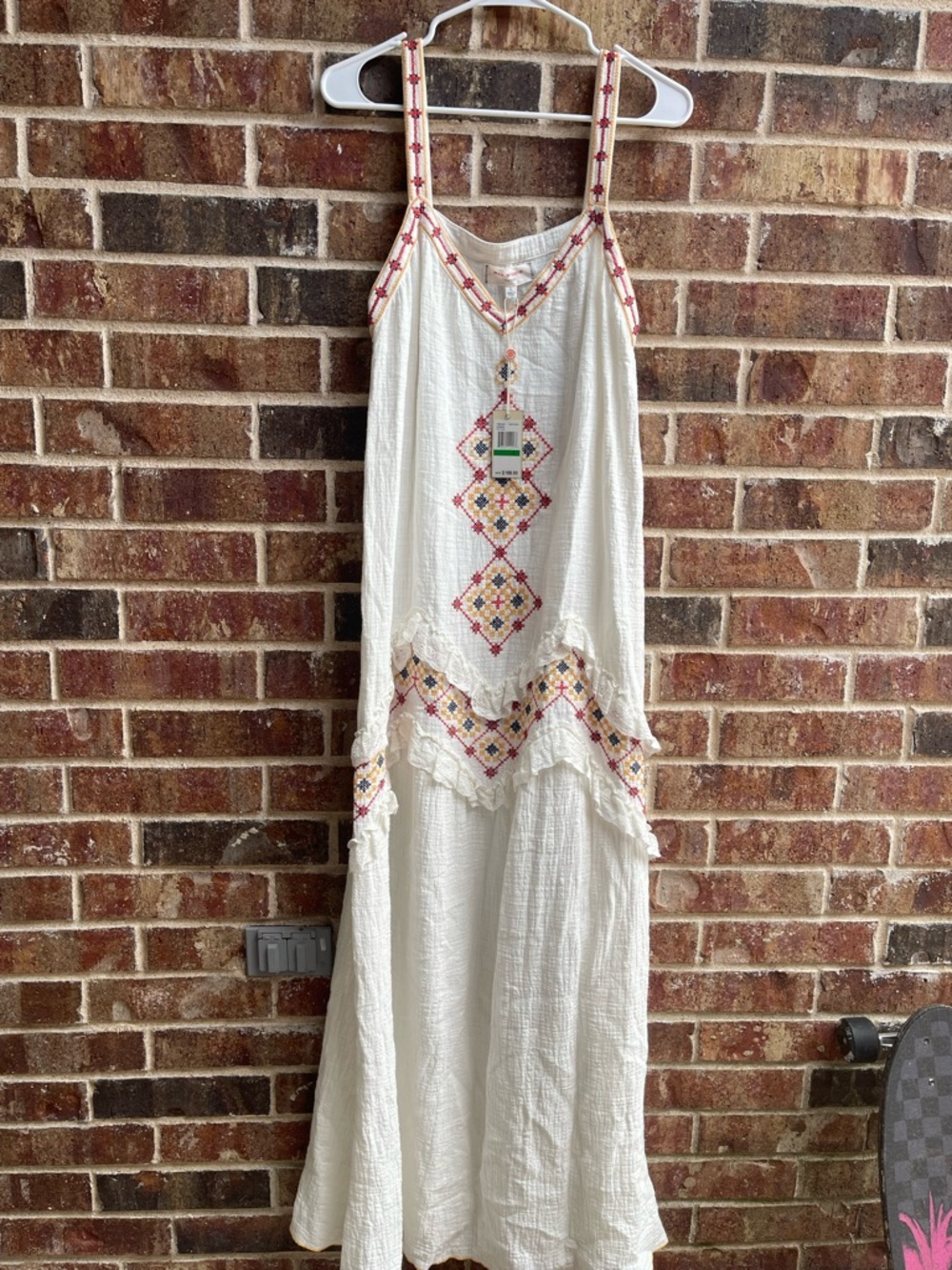 Max Studio London White Maxi Dress NWT size L